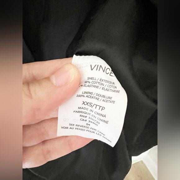 VINCE Stretch Frisè Black Asymmetrical Full Zip Jacket Size XXS - Picture 5 of 8